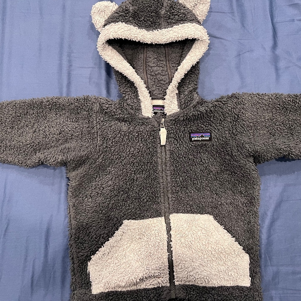 Patagonia baby furry friend fleece hoodie jacket